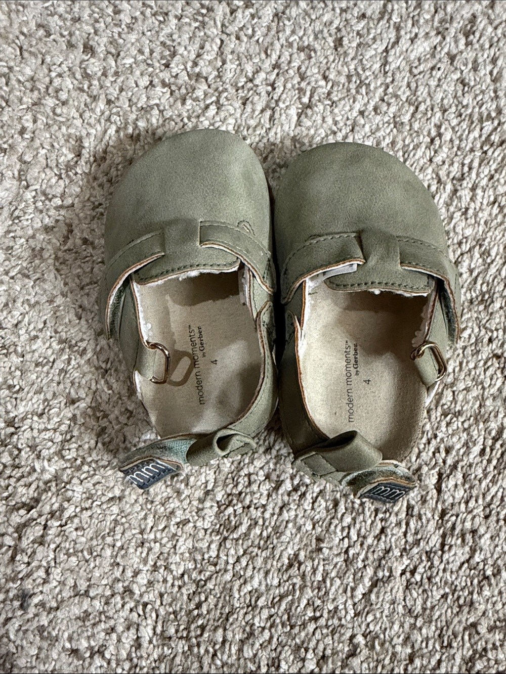 Olive Green baby Mary Jane Shoes